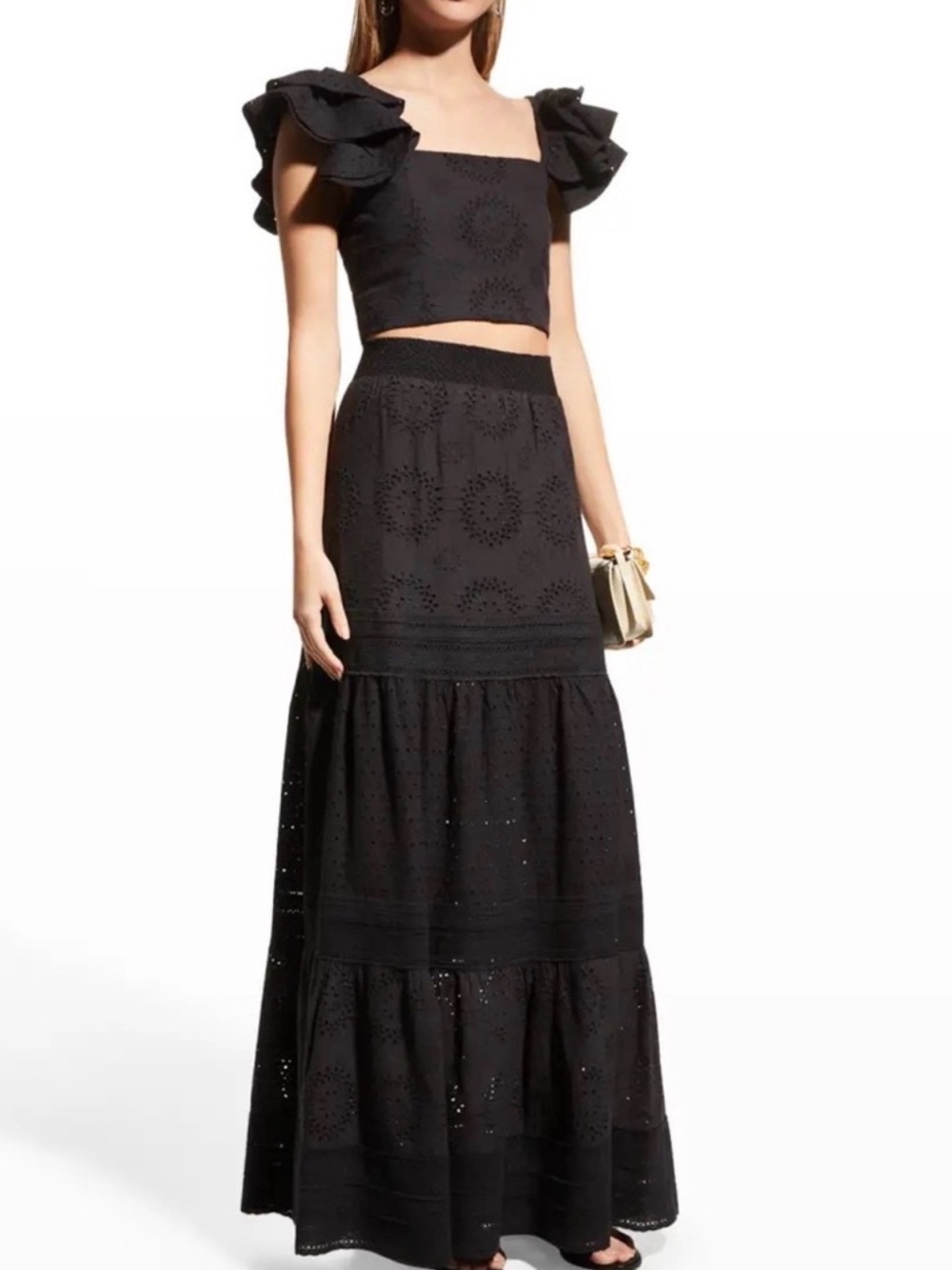 ALICE + OLIVIA Reise Tiered Linen Maxi Skirt - 4